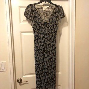 Max Studio Silk Black & White Dress Size M
